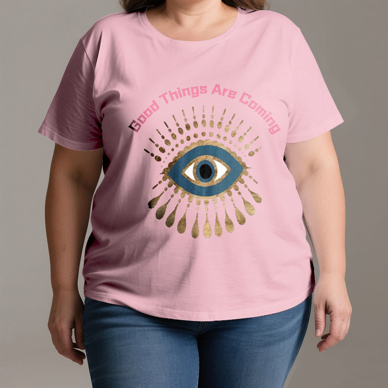 T-shirt Olivenorma « LES BONNES CHOSES ARRIVENT » EVIL EYE - image 3