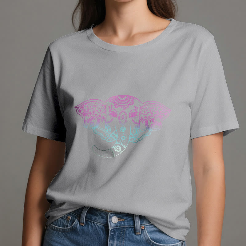 T-shirt en coton Olivenorma Mystic Elephant Mandala
