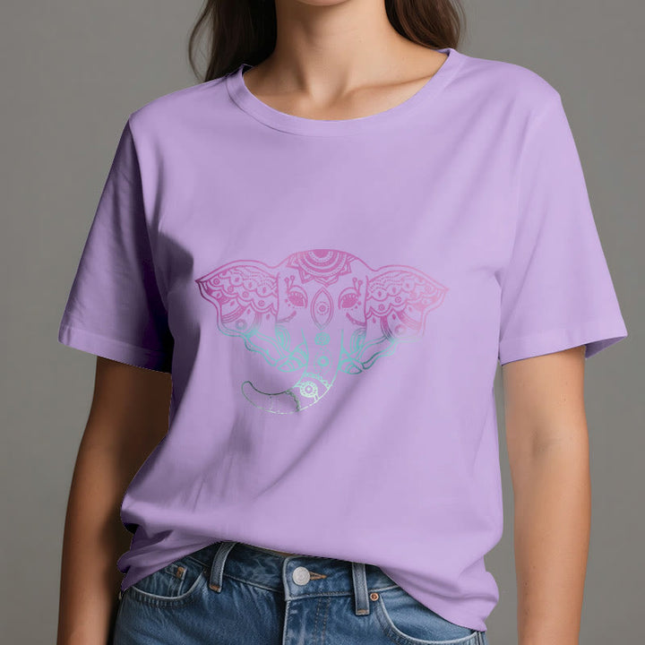T-shirt en coton Olivenorma Mystic Elephant Mandala