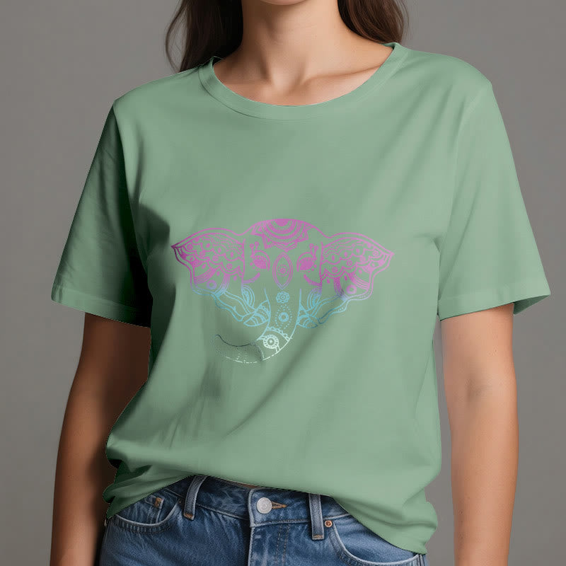 T-shirt en coton Olivenorma Mystic Elephant Mandala