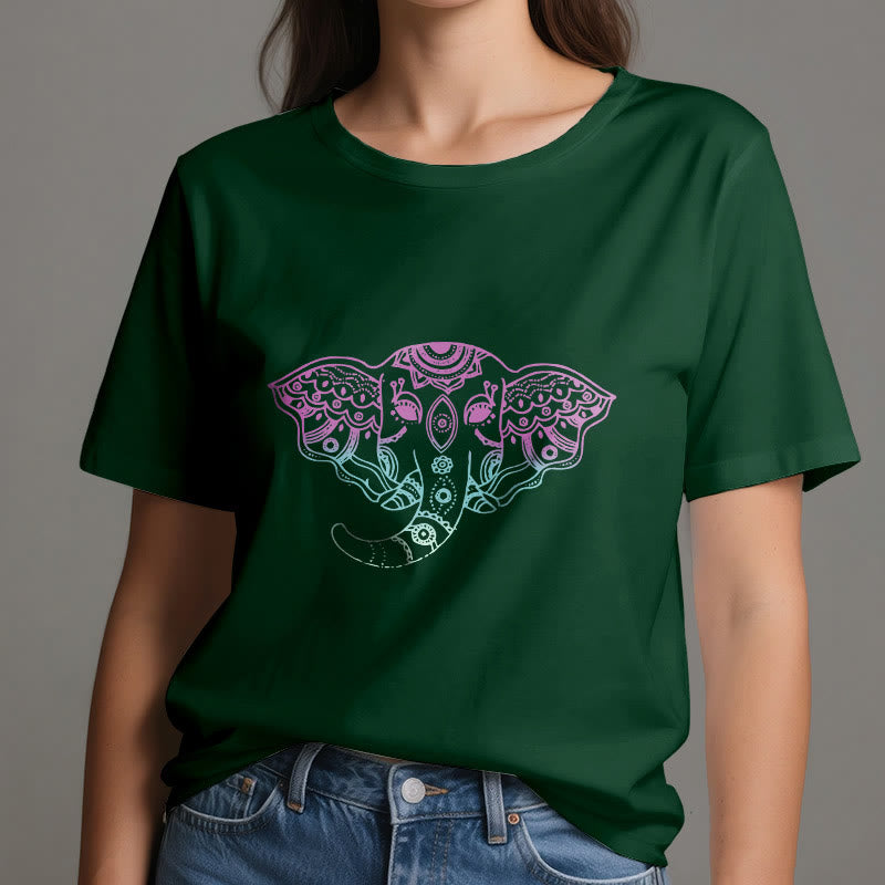T-shirt en coton Olivenorma Mystic Elephant Mandala