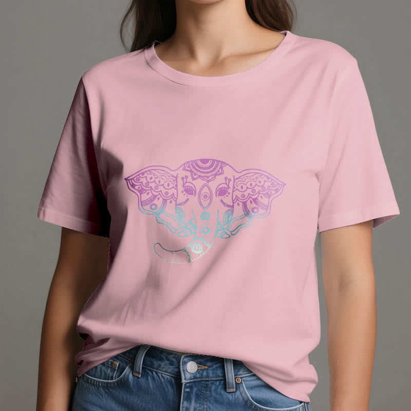 T-shirt en coton Olivenorma Mystic Elephant Mandala