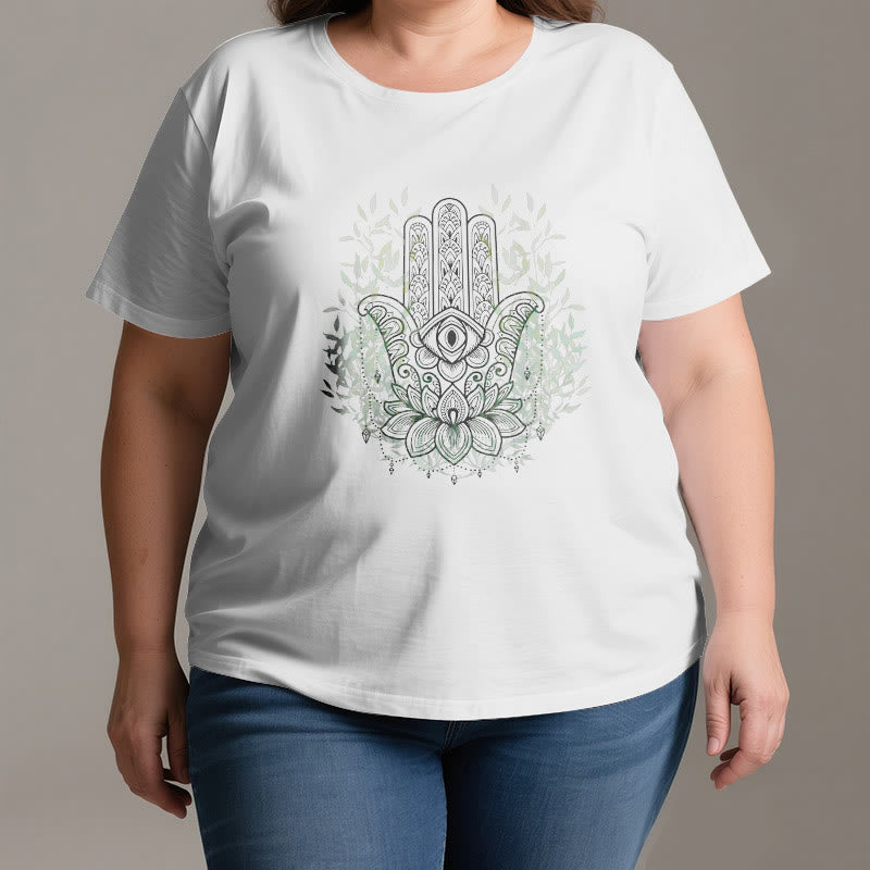 T-shirt Olivenorma Main de Fatima Hamsa Yoga Méditation
