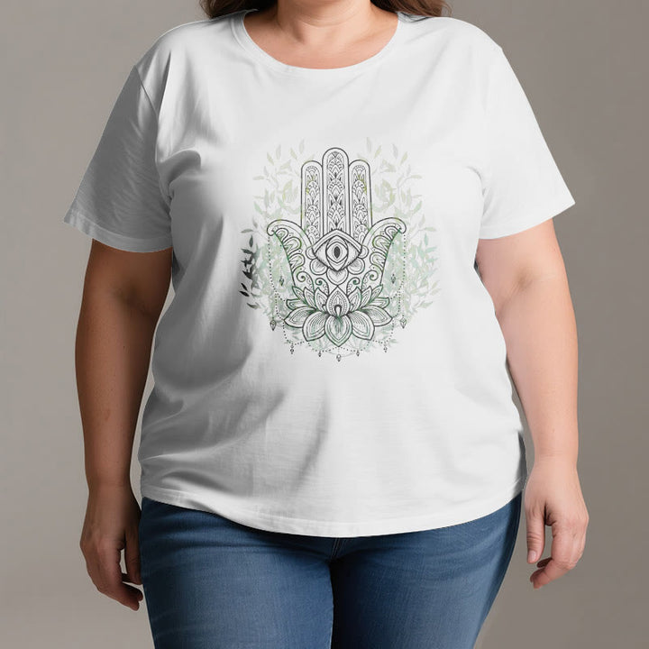 T-shirt Olivenorma Main de Fatima Hamsa Yoga Méditation