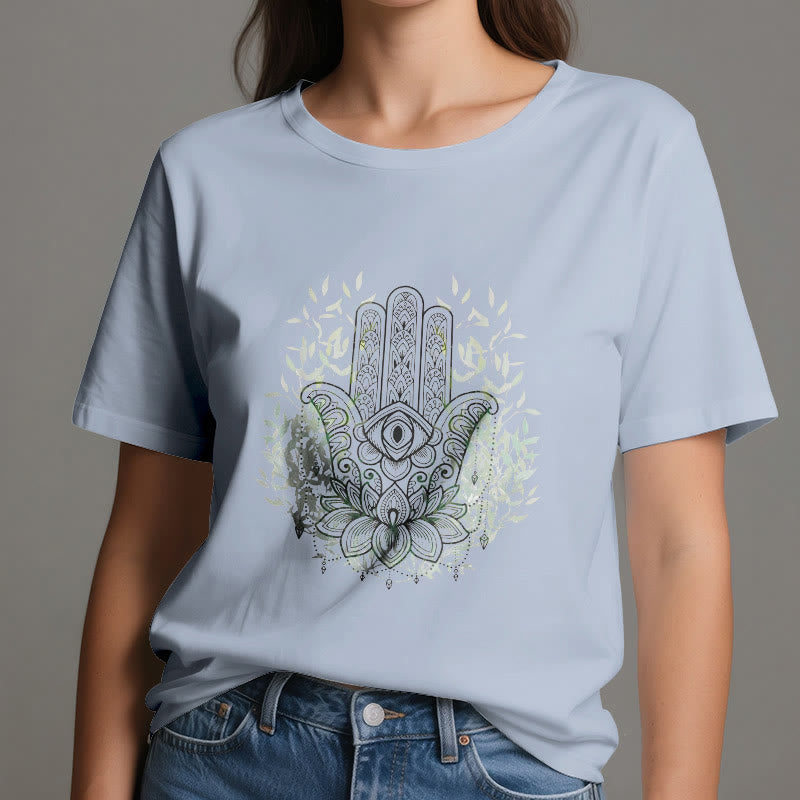 T-shirt Olivenorma Main de Fatima Hamsa Yoga Méditation