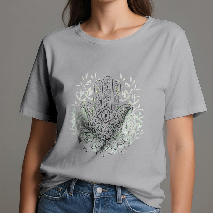 T-shirt Olivenorma Main de Fatima Hamsa Yoga Méditation