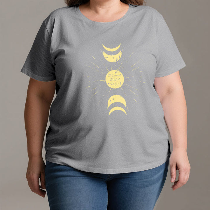 T-shirt de yoga en coton Olivenorma Moon Phases