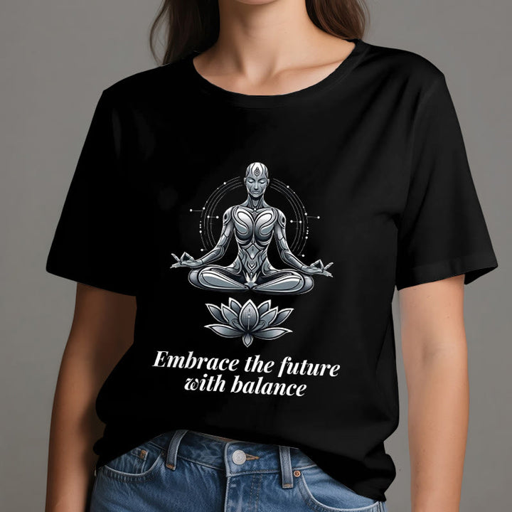 T-shirt Olivenorma « Acceptez l'avenir avec équilibre » Lotus Spiritual - image 7