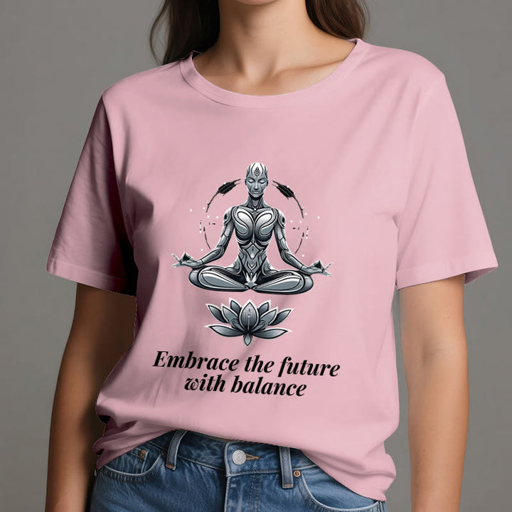 T-shirt Olivenorma « Acceptez l'avenir avec équilibre » Lotus Spiritual - image 15