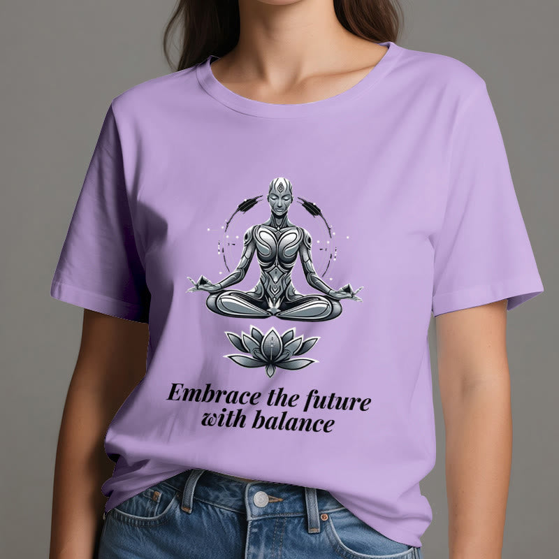 T-shirt Olivenorma « Acceptez l'avenir avec équilibre » Lotus Spiritual - image 17