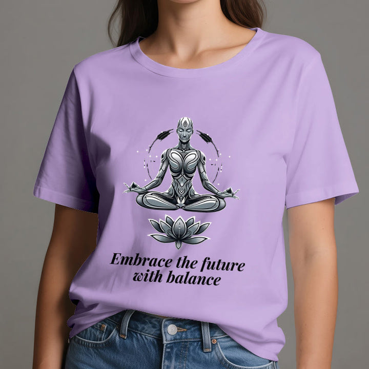 T-shirt Olivenorma « Acceptez l'avenir avec équilibre » Lotus Spiritual - image 17