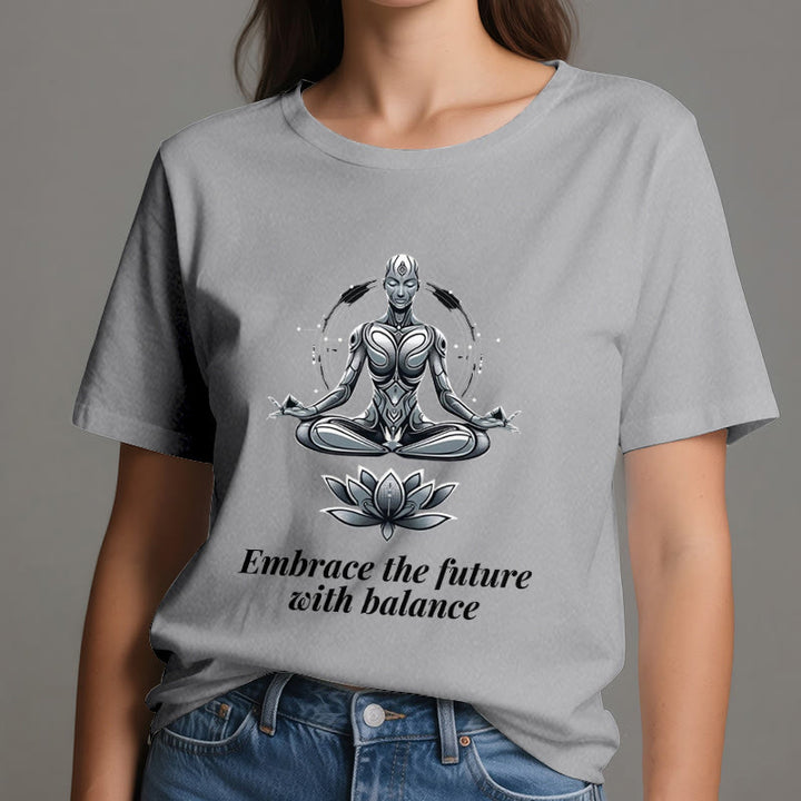 T-shirt Olivenorma « Acceptez l'avenir avec équilibre » Lotus Spiritual - image 9