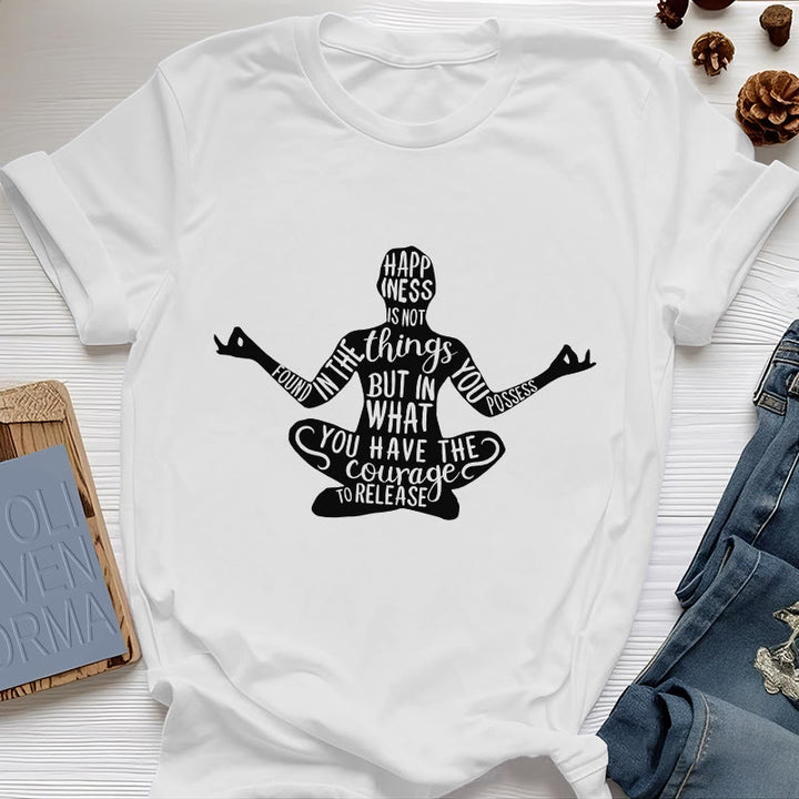 T-shirt de méditation Olivenorma en coton, t-shirt de yoga spirituel - Blanc - 2XL - image 6