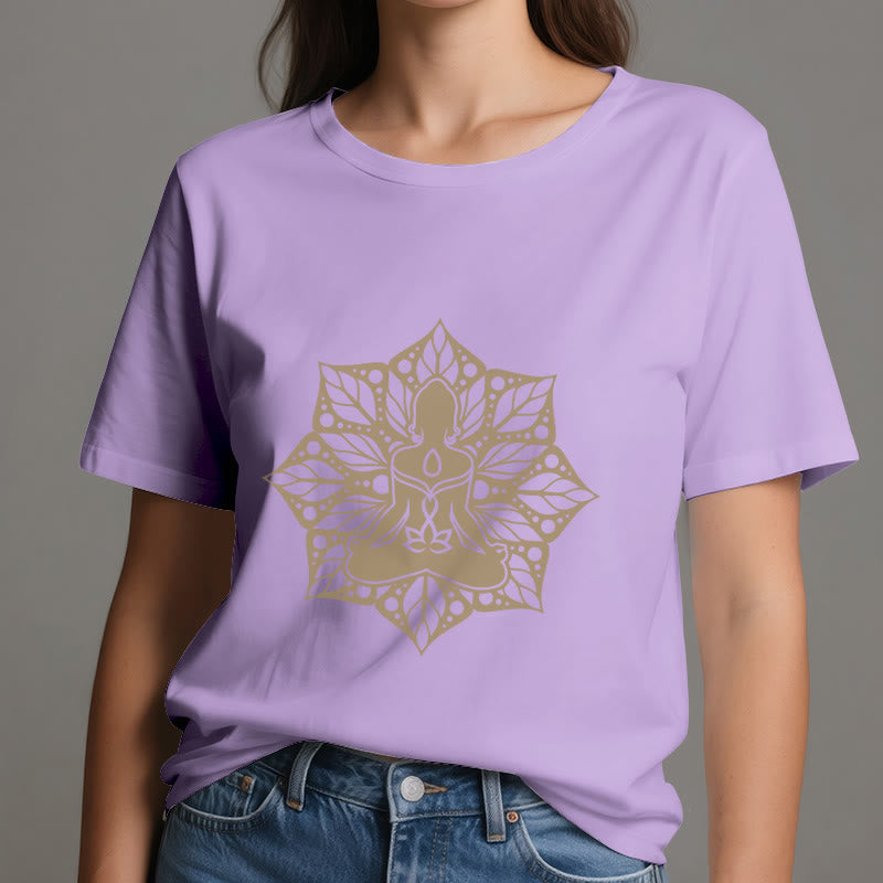 T-shirt de méditation et de yoga floral Olivenorma Medala - image 17