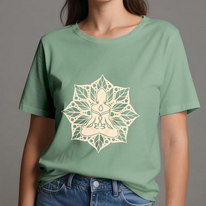 T-shirt de méditation et de yoga floral Olivenorma Medala - image 19