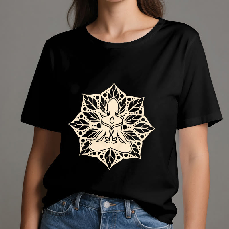 T-shirt de méditation et de yoga floral Olivenorma Medala - image 9