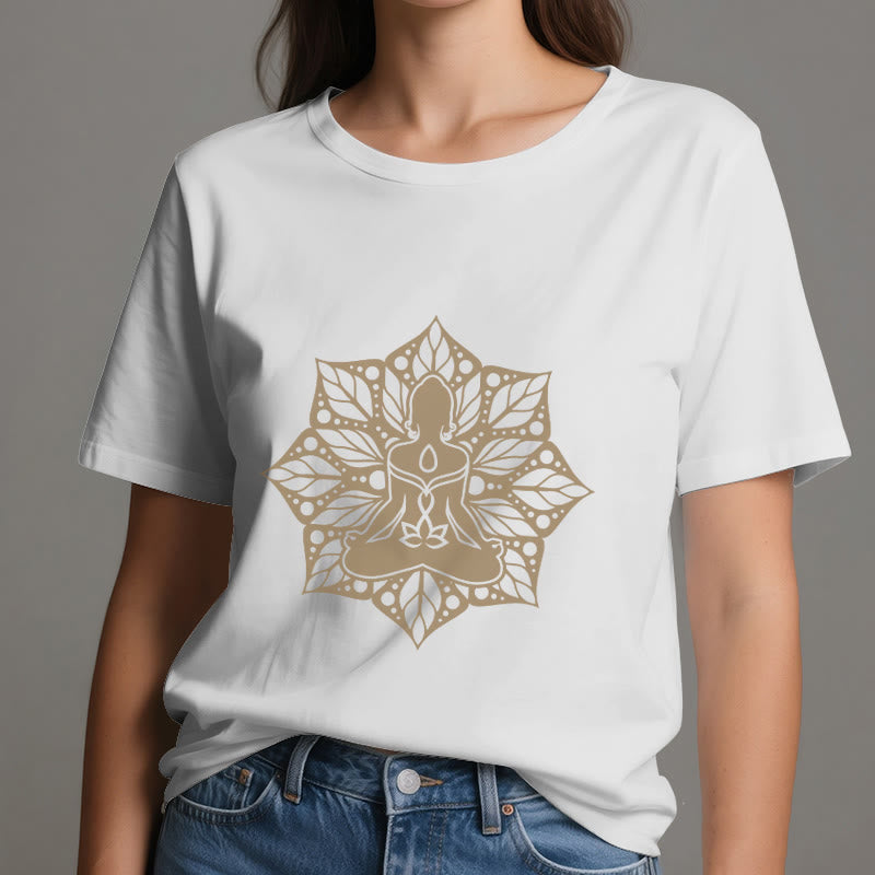 T-shirt de méditation et de yoga floral Olivenorma Medala - image 7