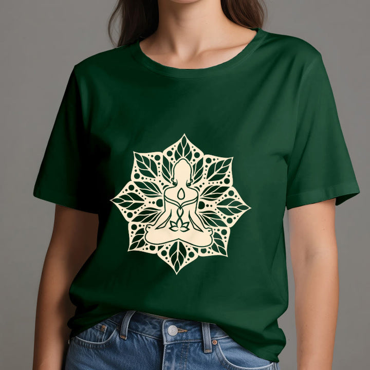 T-shirt de méditation et de yoga floral Olivenorma Medala - image 21