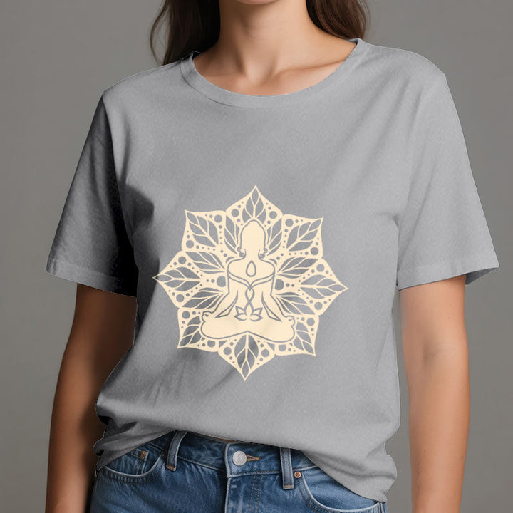 T-shirt de méditation et de yoga floral Olivenorma Medala - image 2