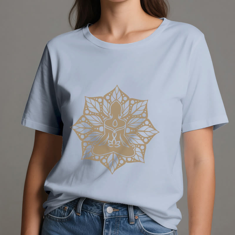 T-shirt de méditation et de yoga floral Olivenorma Medala - image 13