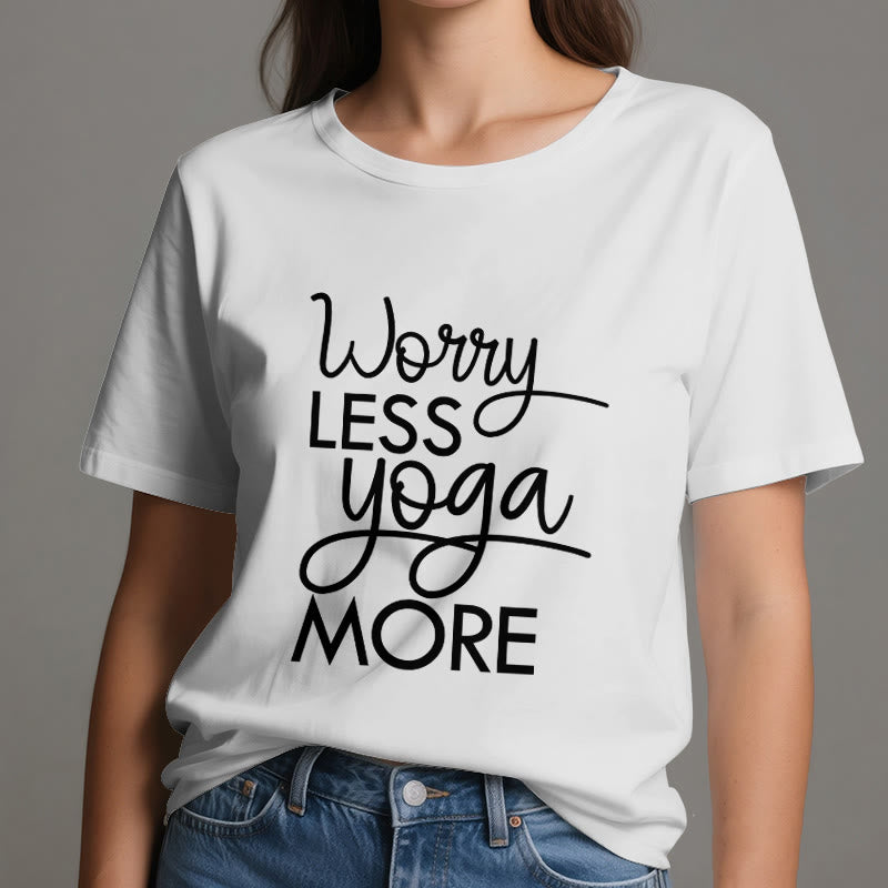T-shirt Olivenorma « MOINS DE SOUCI, PLUS DE YOGA » pour les amateurs de yoga et de méditation - image 7