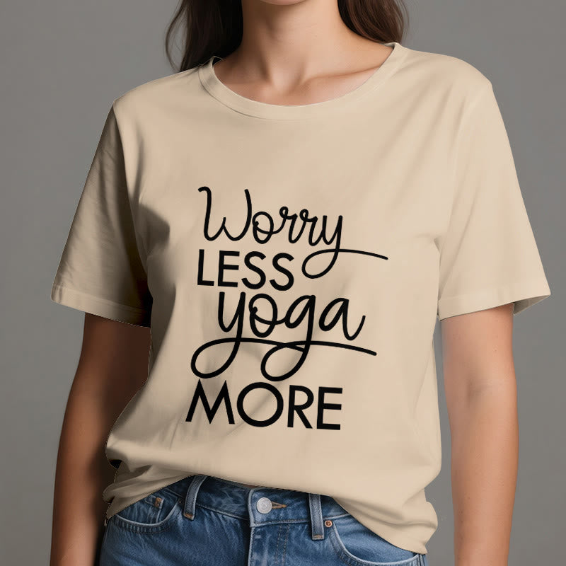 T-shirt Olivenorma « MOINS DE SOUCI, PLUS DE YOGA » pour les amateurs de yoga et de méditation - image 11