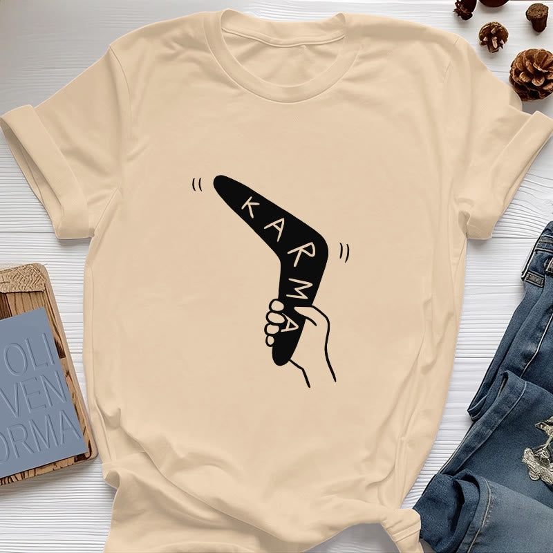 T-shirt humoristique Olivenorma « KARMA » pour le yoga et le fitness - Jaune - 2XL - image 10