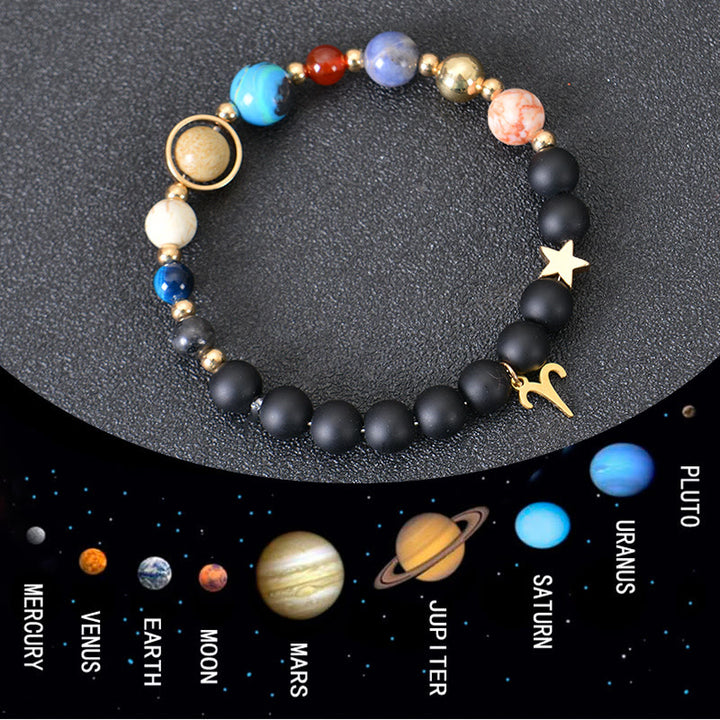 Bracelet Olivenorma douze constellations et huit planètes en pierres précieuses - image 1