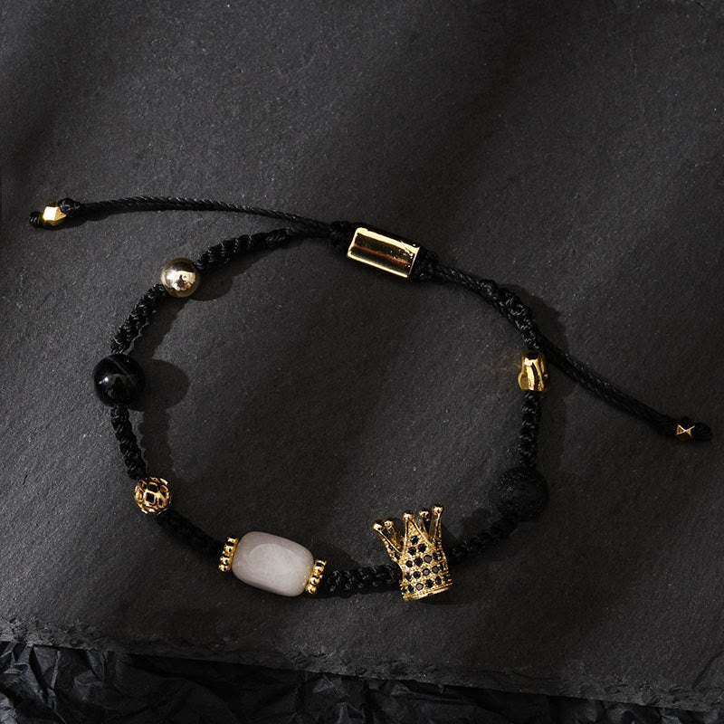 Bracelet tressé réglable en pierres précieuses de guérison Olivenorma - image 18