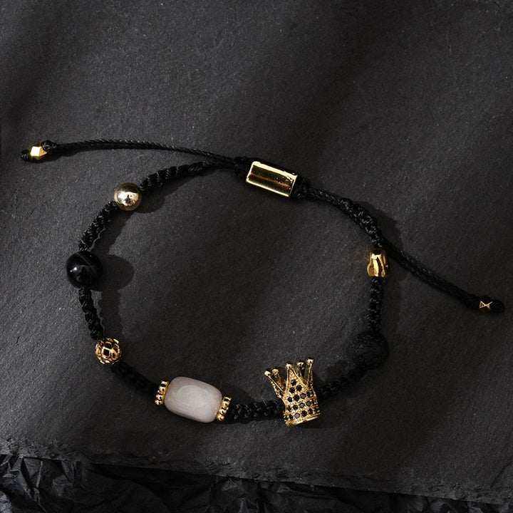 Bracelet tressé réglable en pierres précieuses de guérison Olivenorma - image 18