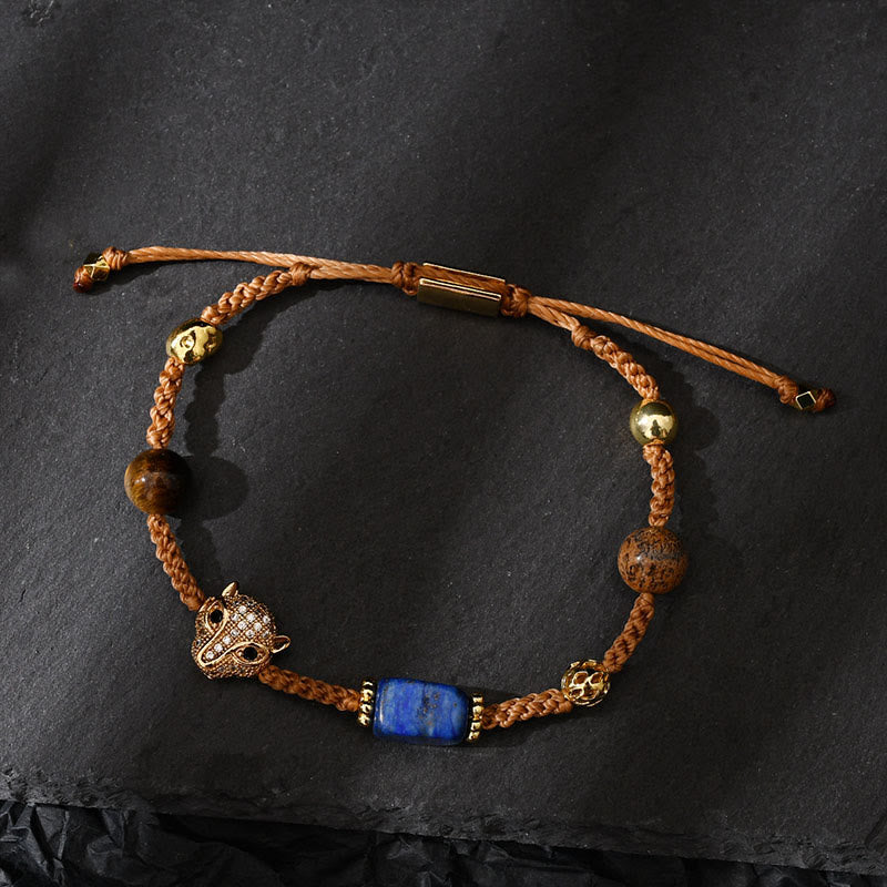 Bracelet tressé réglable en pierres précieuses de guérison Olivenorma - image 3