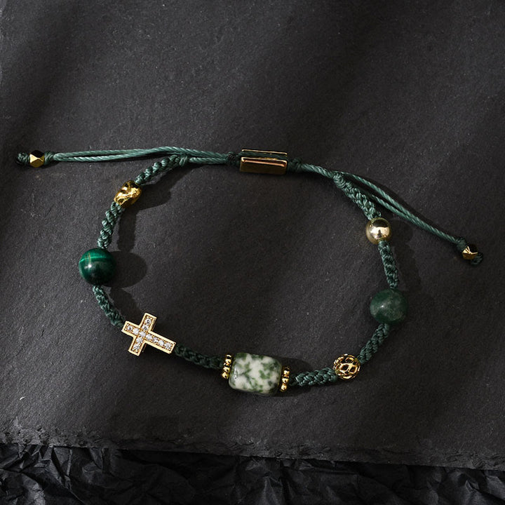 Bracelet tressé réglable en pierres précieuses de guérison Olivenorma - image 23