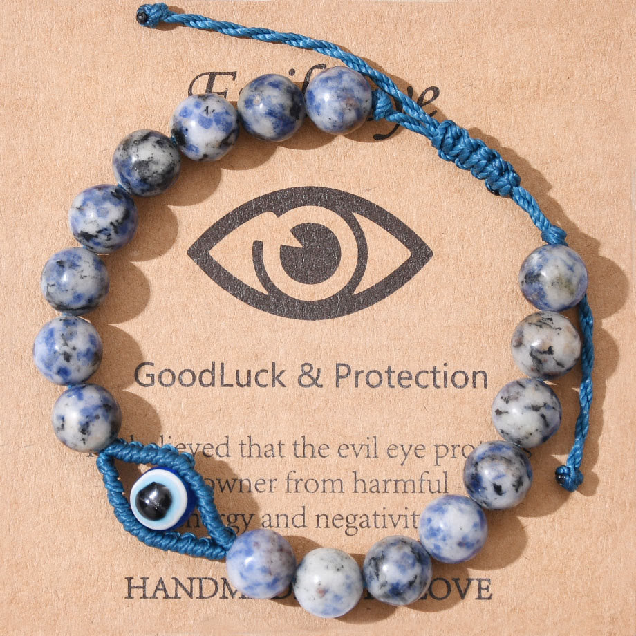 Bracelet tressé en cristal Olivenorma contre le mauvais œil, porte-bonheur et protection - Sodalite - image 8