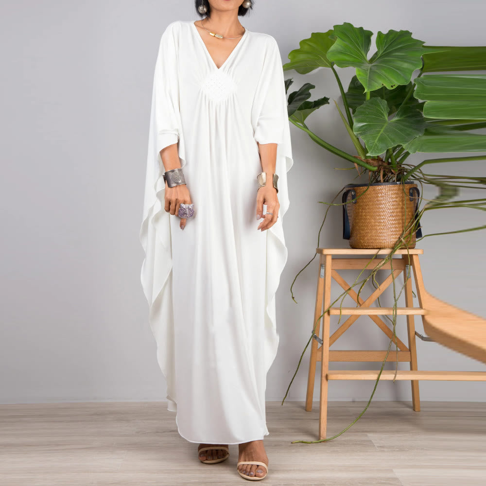 Robe caftan tissée Olivenorma Beach Sun Protection Shirt