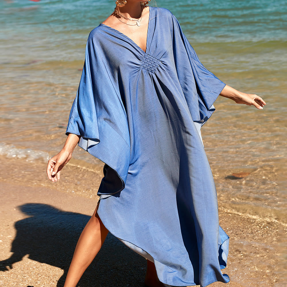 Robe caftan tissée Olivenorma Beach Sun Protection Shirt