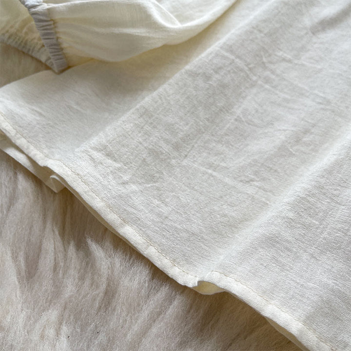 Chemise femme Olivenorma à broderie rétro littéraire et fraîche