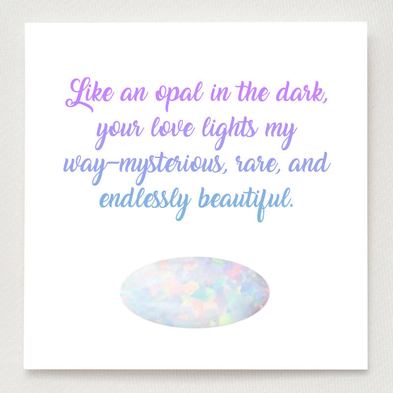 Ensemble de bagues de promesse Olivenorma Eternal Glow Opal