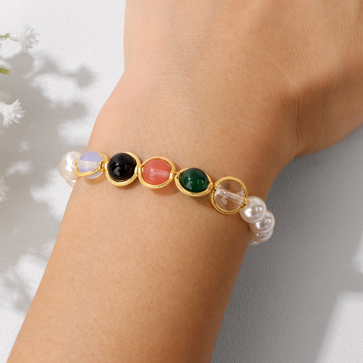 Bracelet Olivenorma en perles de grenat de 8 mm - image 3