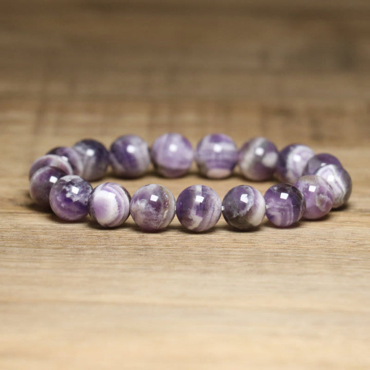 Bracelet élastique ajustable Olivenorma en améthyste fantaisie 10 mm - Améthyste - image 1
