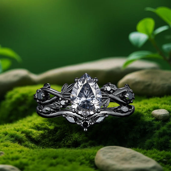 Olivenorma Anneau de Larme de Poséidon - Cristal clair - Noir - États-Unis 10 - image 10