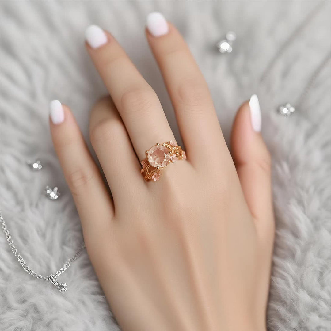 Bague en quartz rose Olivenorma Enchanted Sakura Grove - image 2