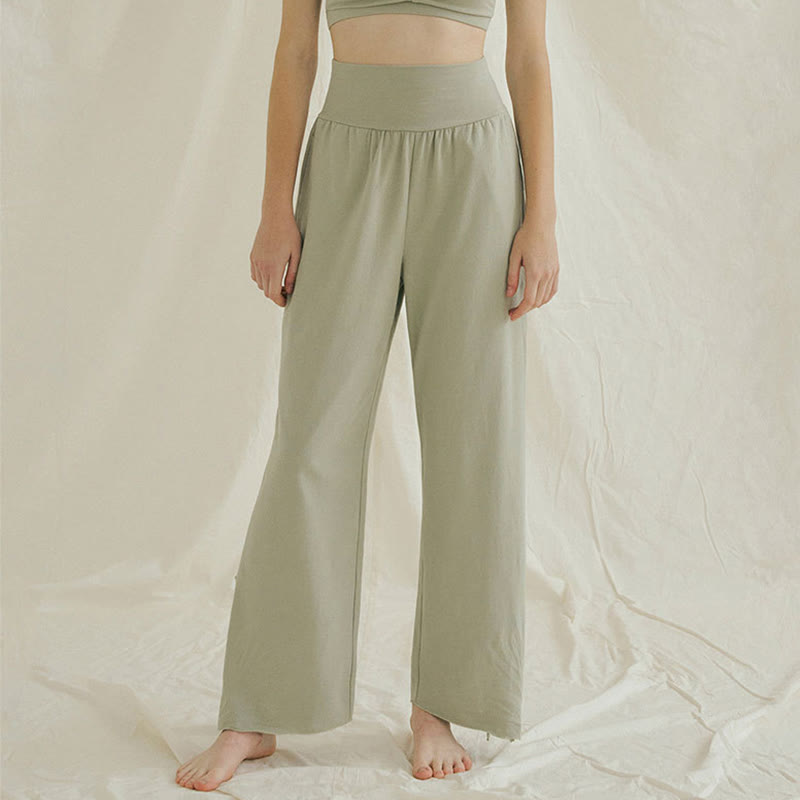 Pantalon de survêtement ample taille haute Olivenormafor, pantalon de yoga à jambes larges - image 16