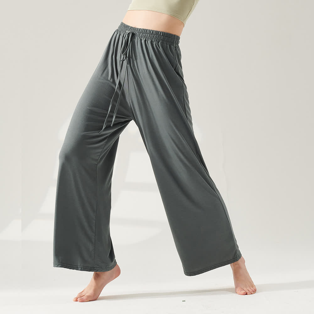 Pantalon de yoga Olivenorma Modal coupe droite et jambe large - image 13