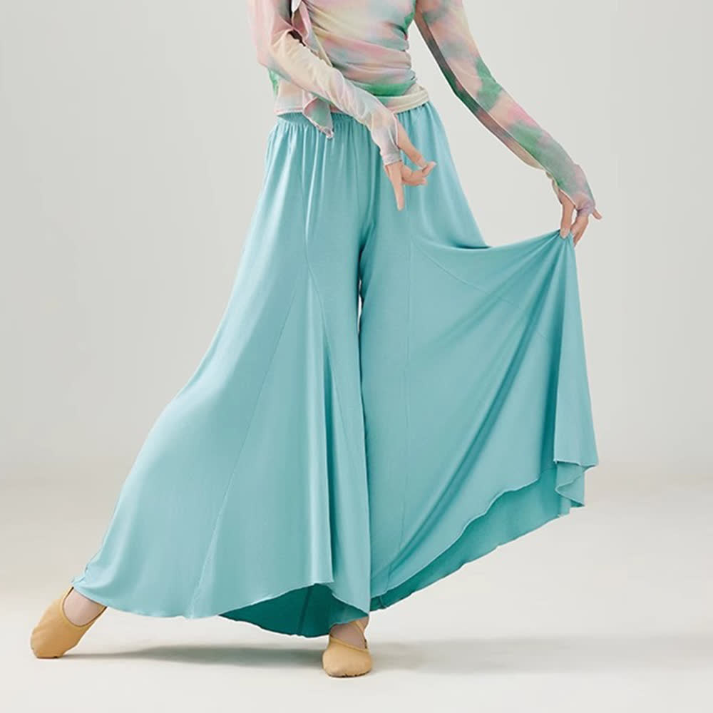 Pantalon de yoga ample et fluide à volants en modal Olivenorma - Lac Bleu - XL - image 5
