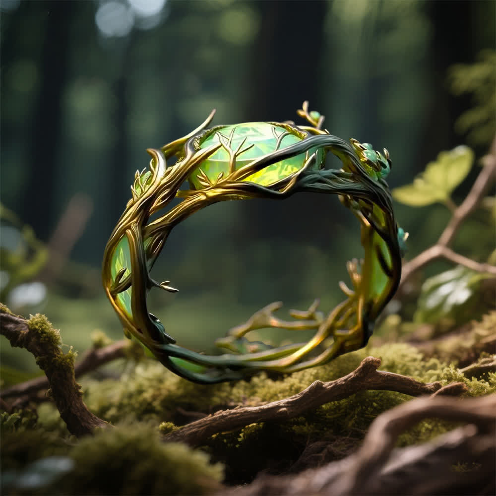 Bague nature en opale verte Olivenorma « Verdant Oath » - image 3