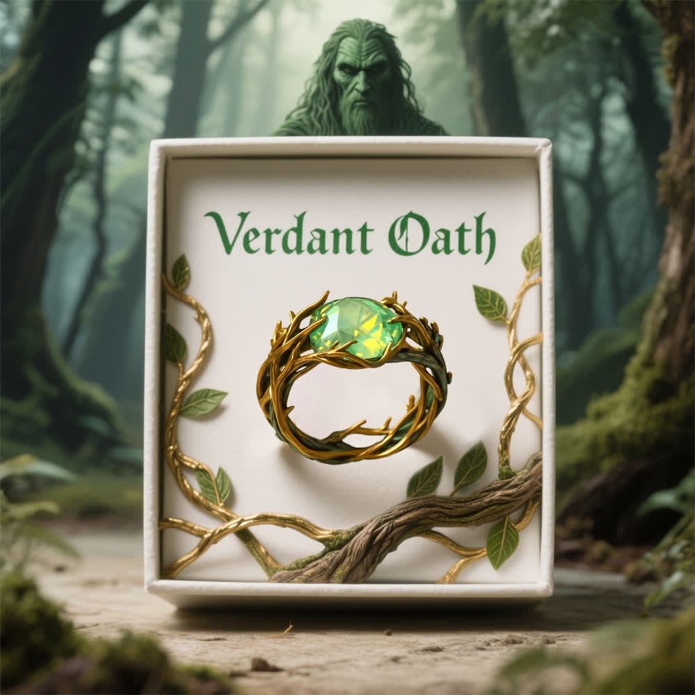 Bague nature en opale verte Olivenorma « Verdant Oath » - image 5
