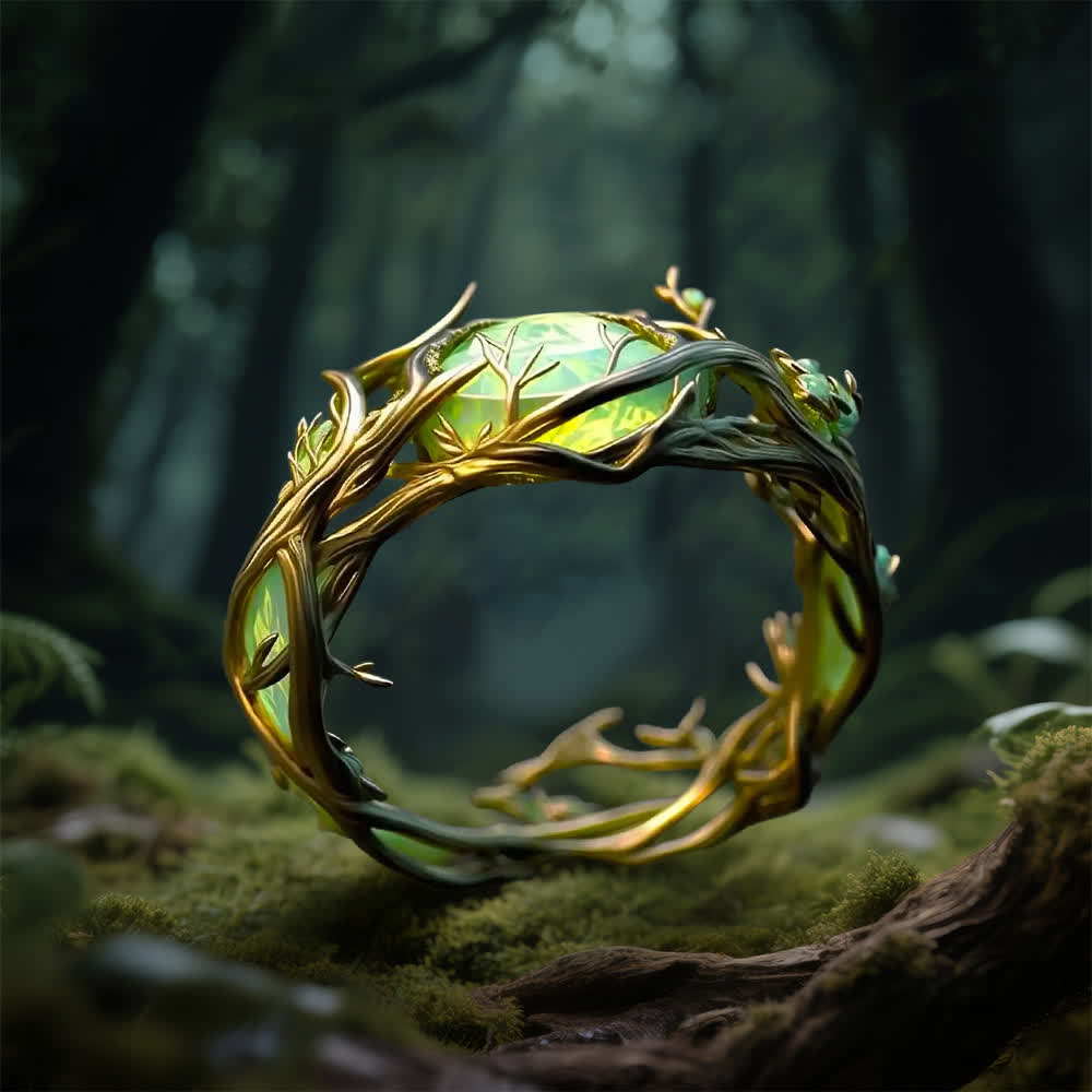 Bague nature en opale verte Olivenorma « Verdant Oath » - États-Unis 10 - image 1