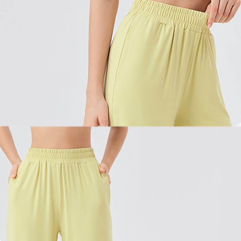Pantalon de yoga décontracté léger et aéré à jambes larges Olivenorma - image 9