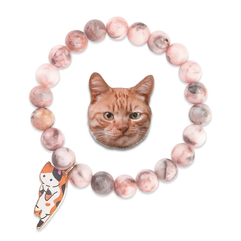 Bracelet en cristal fait main Olivenorma , fière maman de chat, amoureux des chats - Bracelet Chat Calico - image 5
