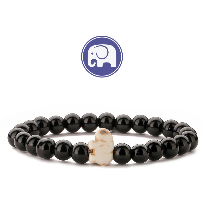 Bracelet Olivenorma Elephant Sagesse en pierres précieuses - Obsidienne - image 3